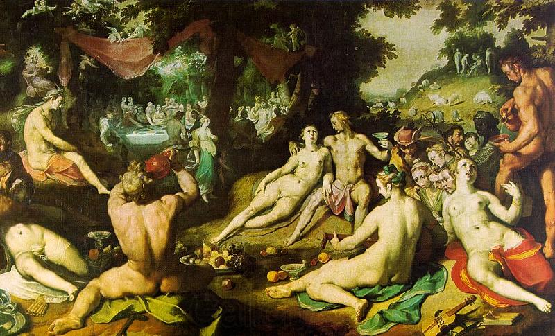 Cornelisz van Haarlem The Wedding of Peleus and Thetis Spain oil painting art